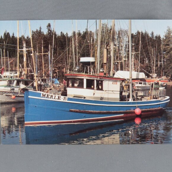 Vintage Postcard - Port Hardy Vancouver Island Fishing Trawler - North Island St - Picture 1 of 4
